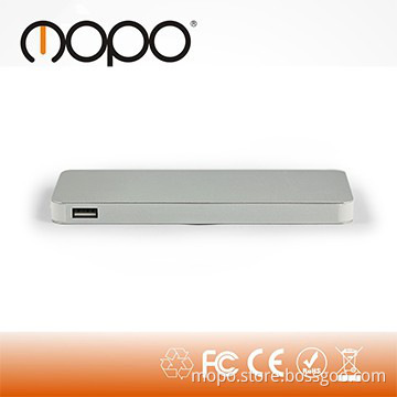 Dual usb battery charger 5000mAH Aluminium alloy case